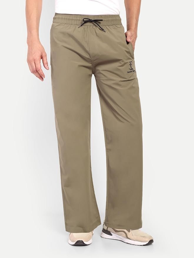Rebelean Men's Lightweight Terminal Fabric Wide Leg Track Pants - Image 3