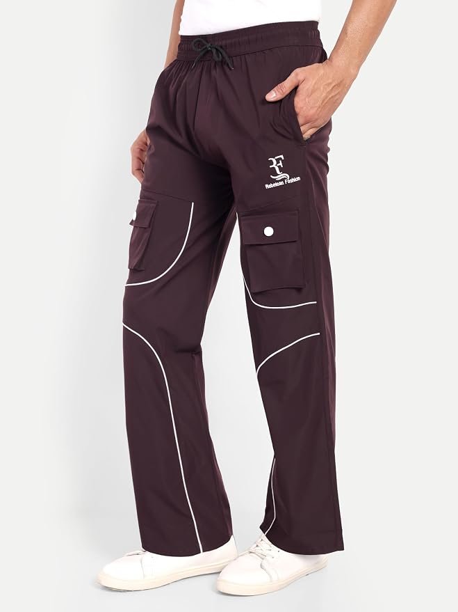 Rebelean Cargo Pants for Men | Cotton Twill Relaxed Fit Multi Pocket Utility Trousers - Image 5