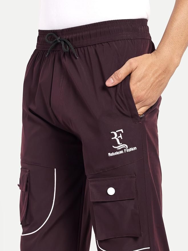 Rebelean Cargo Pants for Men | Cotton Twill Relaxed Fit Multi Pocket Utility Trousers - Image 3