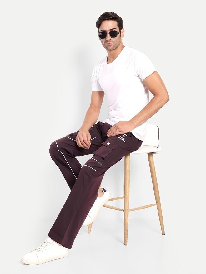 Rebelean Cargo Pants for Men | Cotton Twill Relaxed Fit Multi Pocket Utility Trousers - Image 2