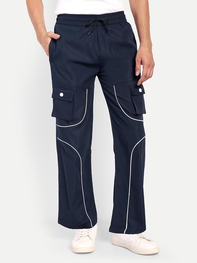 Rebelean Cargo Pants for Men | Cotton Twill Relaxed Fit Multi Pocket Utility Trousers - Image 6