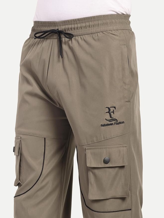 Rebelean Cargo Pants for Men | Cotton Twill Relaxed Fit Multi Pocket Utility Trousers - Image 7
